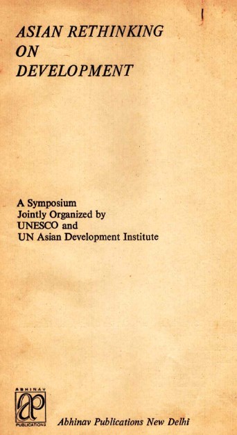 Asian rethinking on development