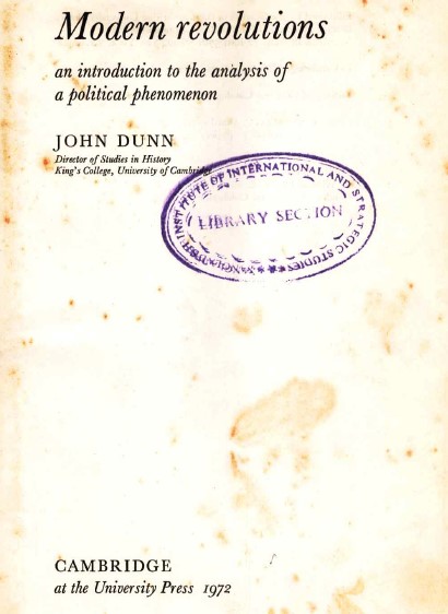 Modern revolutions : an introduction to the analysis of a political phenomenon