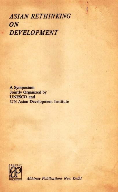 Asian rethinking on development