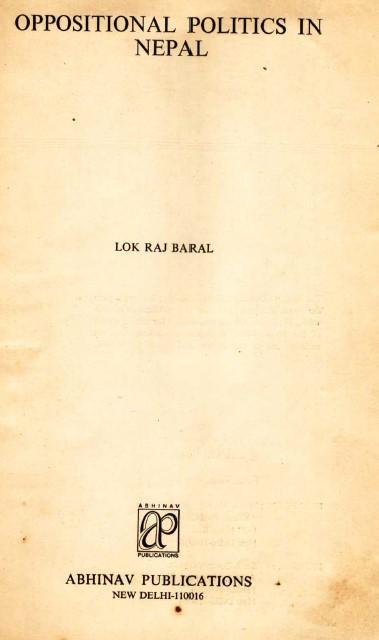 Opposition politics in Nepal