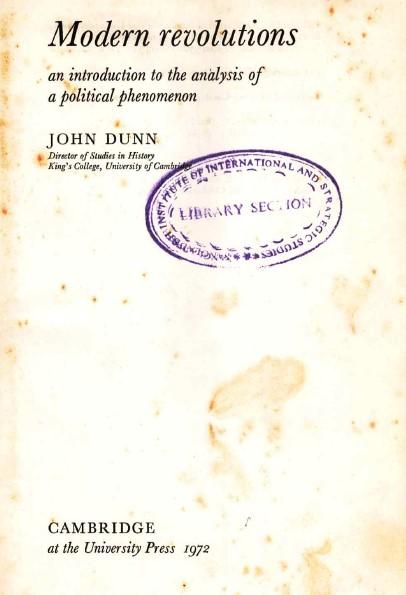 Modern revolutions : an introduction to the analysis of a political phenomenon