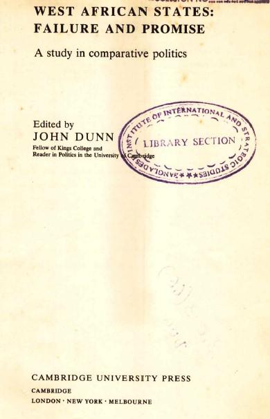 West African States : a study in  comperative politics