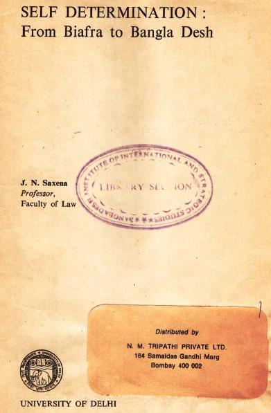 Self determination from biafro to Bangladesh